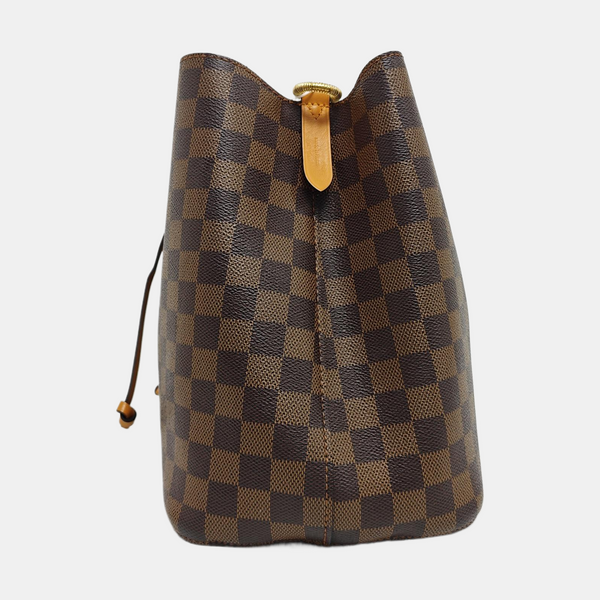 NÉONOÉ MM Damier Ebene Coated Canvas Brown