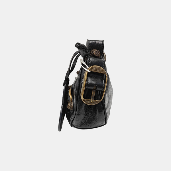 Calfskin Shoulder Bag Black