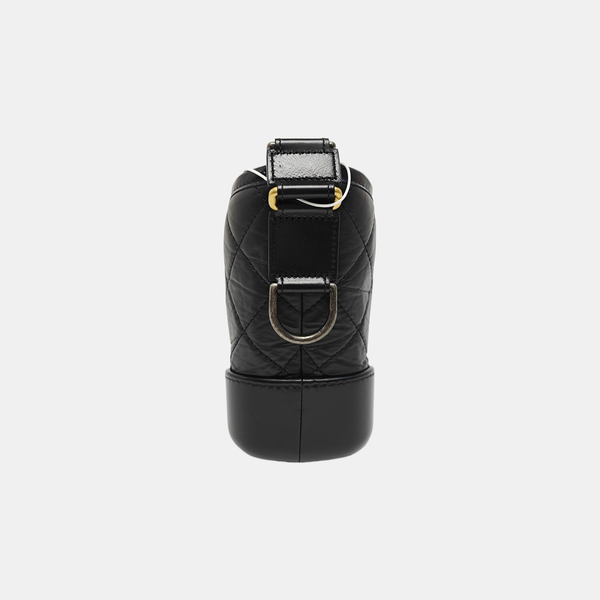 GABRIELLE Small Quilted Vintage Calf Black