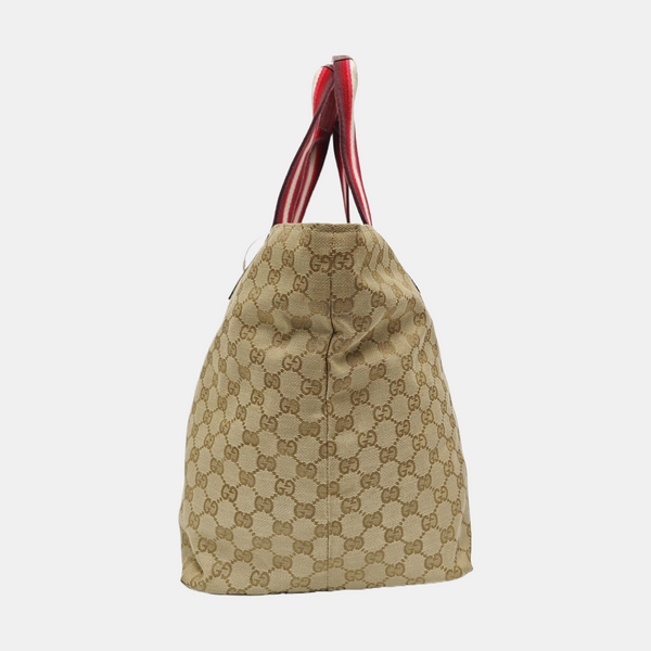Monogram Canvas Tote Bag Beige
