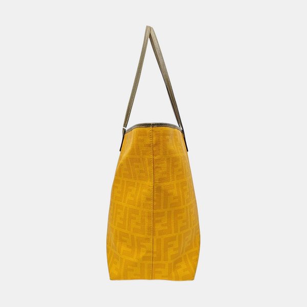Coated Canvas Tote Bag Gold
