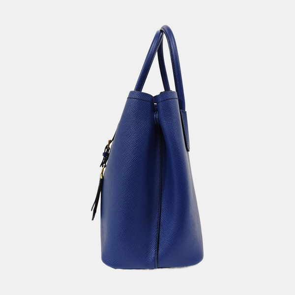 Double Medium Saffiano Calfskin Blue