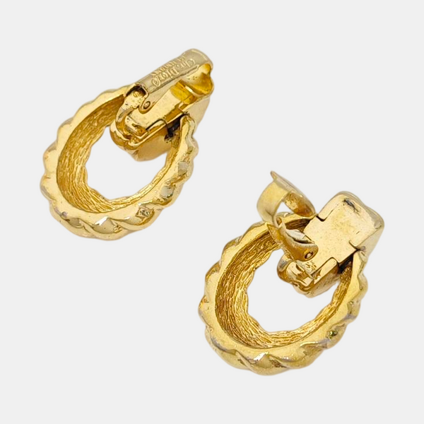 Metal Gold Clip On Earrings