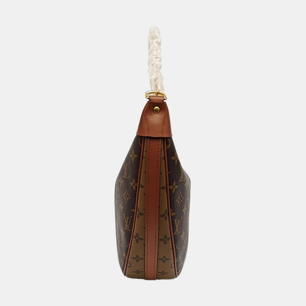 LOOP HOBO Monogram Coated Canvas Brown