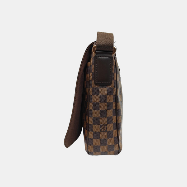 DISTRICT MM Damier Ebene Coated Canvas Brown