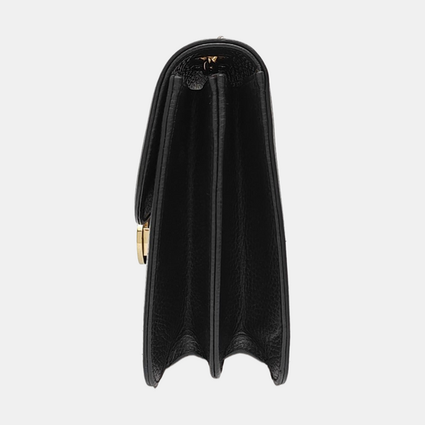 Interlocking G Large Calfskin Black