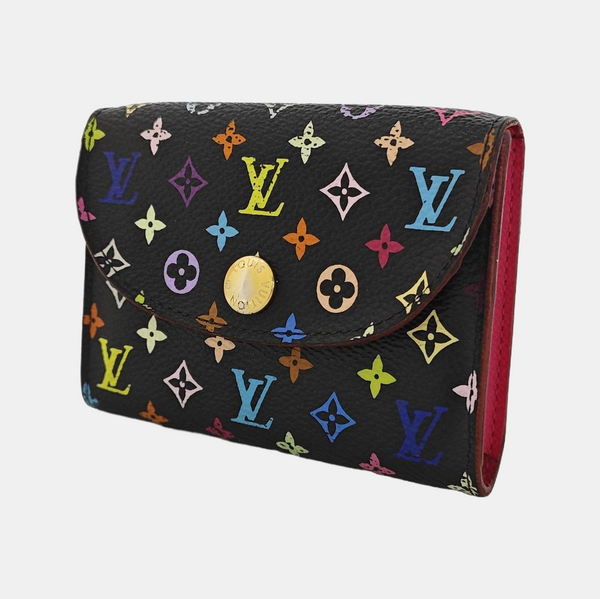 LV × TM ROSALIE Monogram Coated Canvas Black Coin Purse