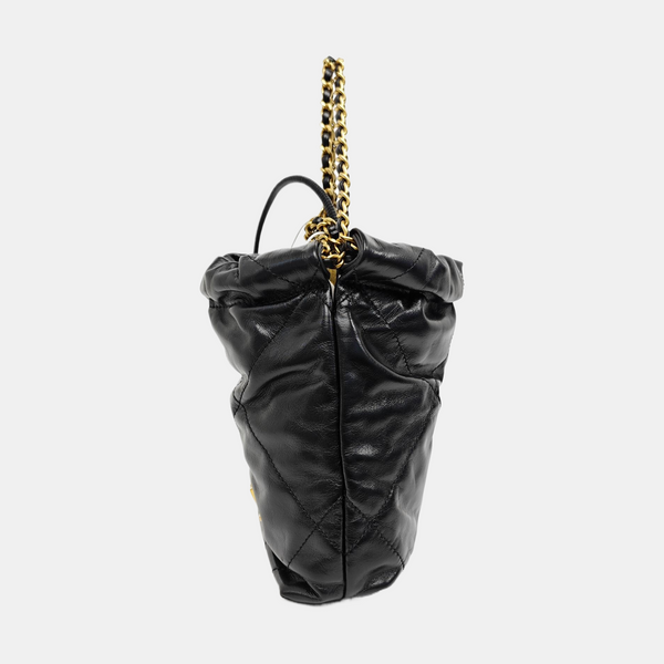 CHANEL 22 Mini Quilted Calfskin Black