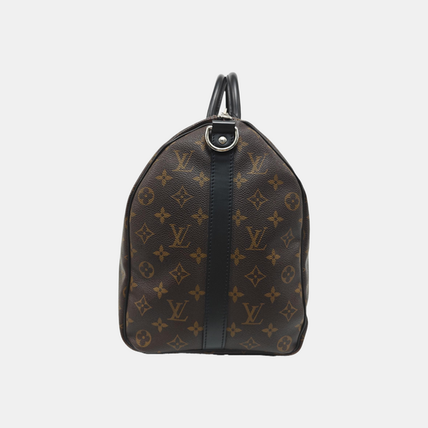 KEEPALL 45 Monogram Coated Canvas Brown
