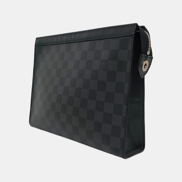 Pochette Voyag MM Damier Graphite Coated Canvas Gray