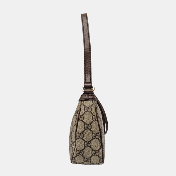 Ophidia Small Monogram Coated Canvas Brown