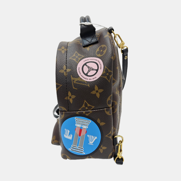 PALM SPRINGS Mini Monogram Coated Canvas Brown
