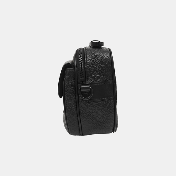 S LOCK Monogram Calfskin Black