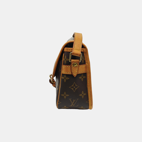 SOLOGNE PM Monogram Coated Canvas Brown