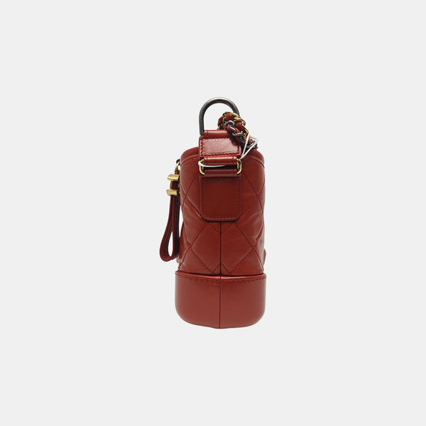 GABRIELLE Small Quilted Calfskin Red