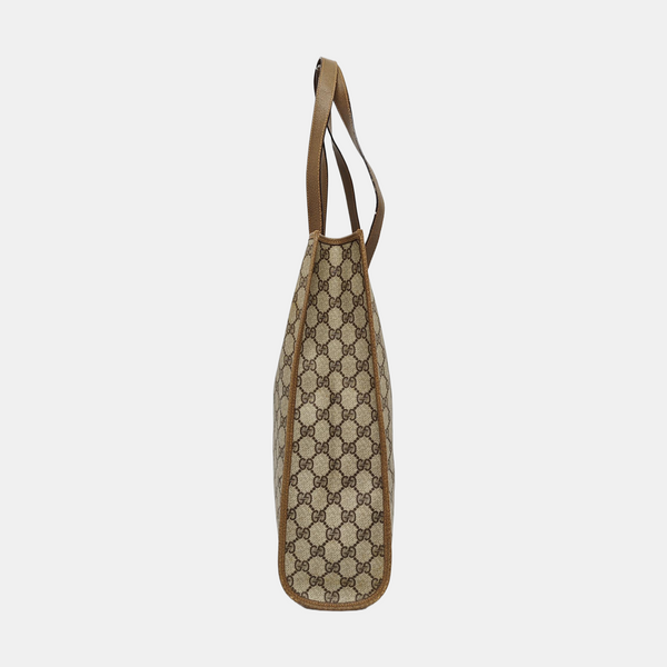 Monogram Coated Canvas Tote Bag Beige