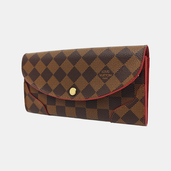 CAÏSSA Damier Ebene Coated Canvas Brown Wallet