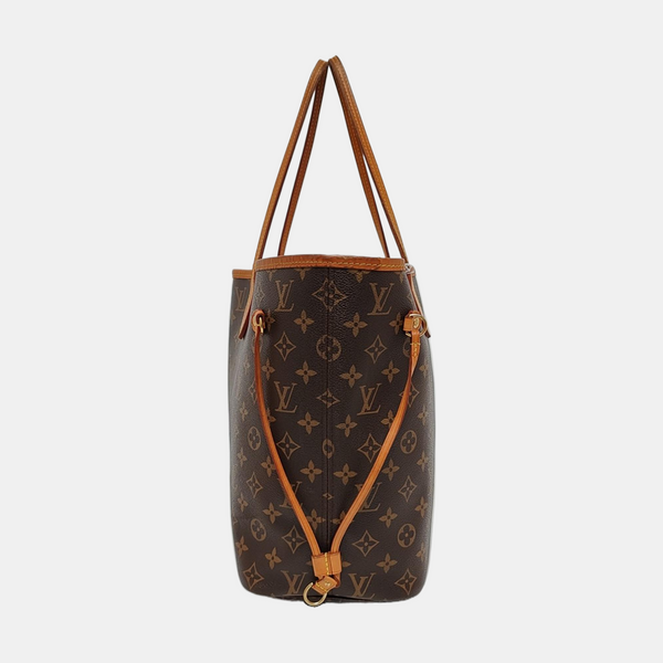 NEVERFULL MM Monogram Coated Canvas Brown