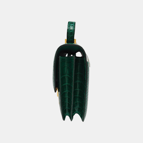 Constance 19 Shiny Porosus Crocodile Green
