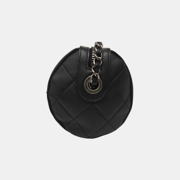 Quilted Calfskin Shoulder Bag Black