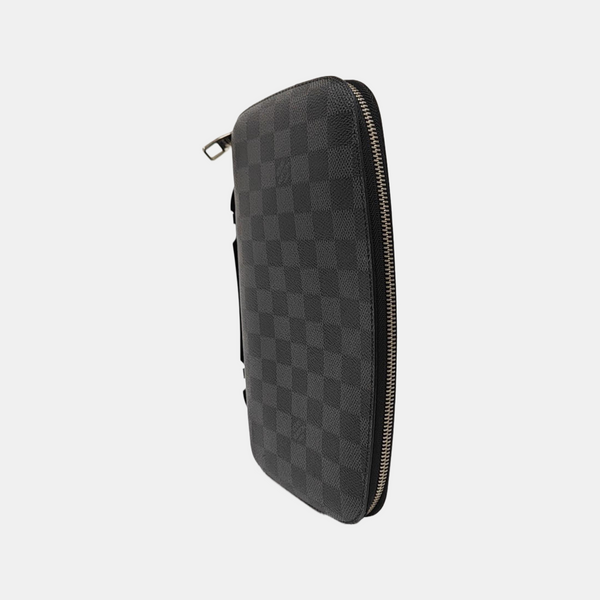 Damier Graphite Coated Canvas Clutch Gray