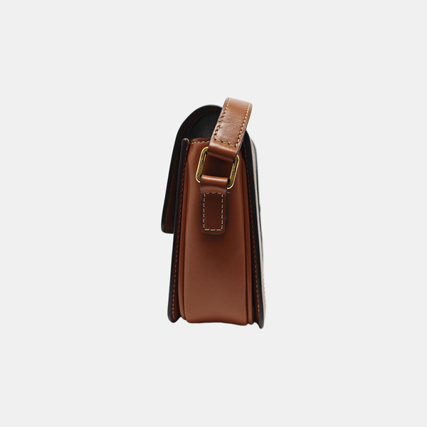 TRIOMPHE Small Coated Canvas Brown