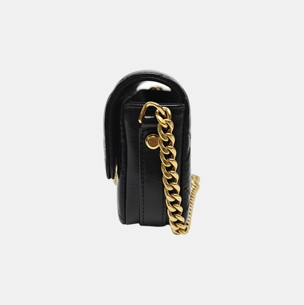 Quilted Lambskin Shoulder Bag Mini Black
