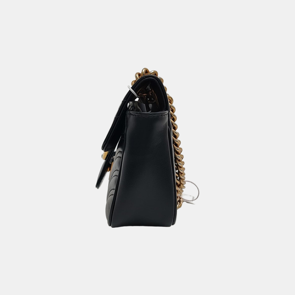 GG Marmont Small Quilted Calfskin Black