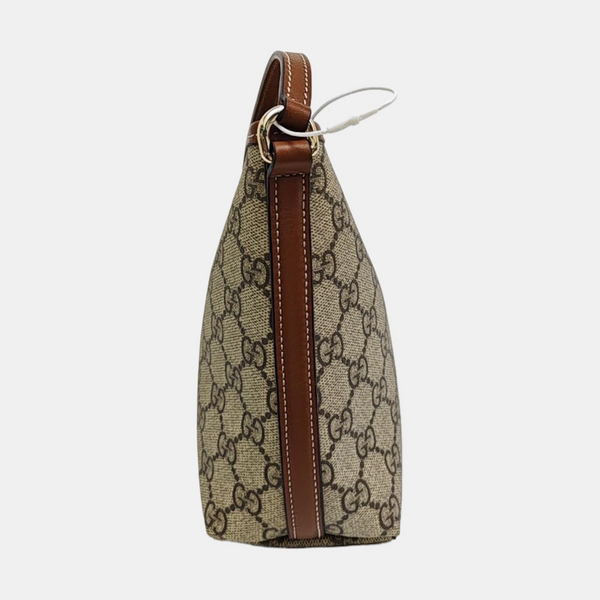 GG Emblem Monogram Coated Canvas Brown