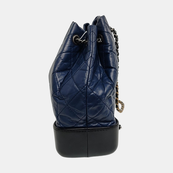 GABRIELLE Small Quilted Calfskin Blue
