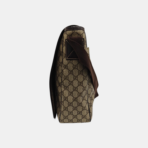 GG Messenger Monogram Coated Canvas Black