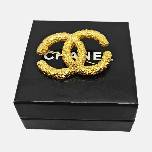 Metal Gold Brooch