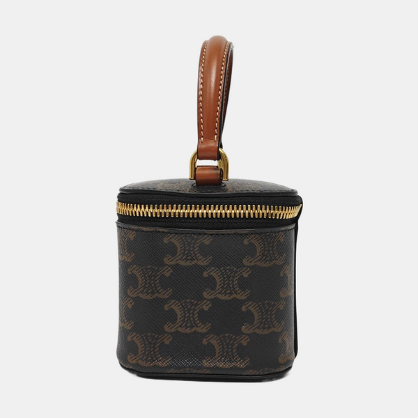 Coated Canvas Shoulder Bag Black