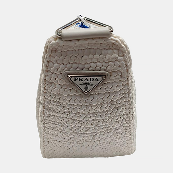 Authenticated pre-owned Triangle Straw White - Shoulder Bag at Looply