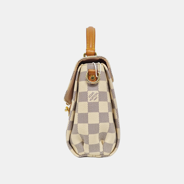 CROISETTE Damier Azur Coated Canvas White