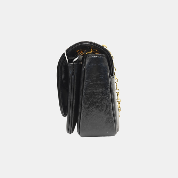 Calfskin Shoulder Bag Small Black