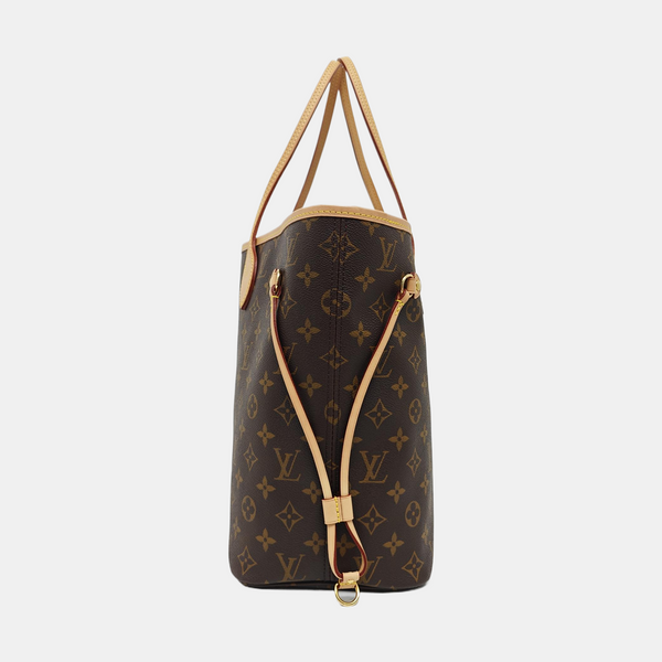 NEVERFULL MM Monogram Coated Canvas Brown