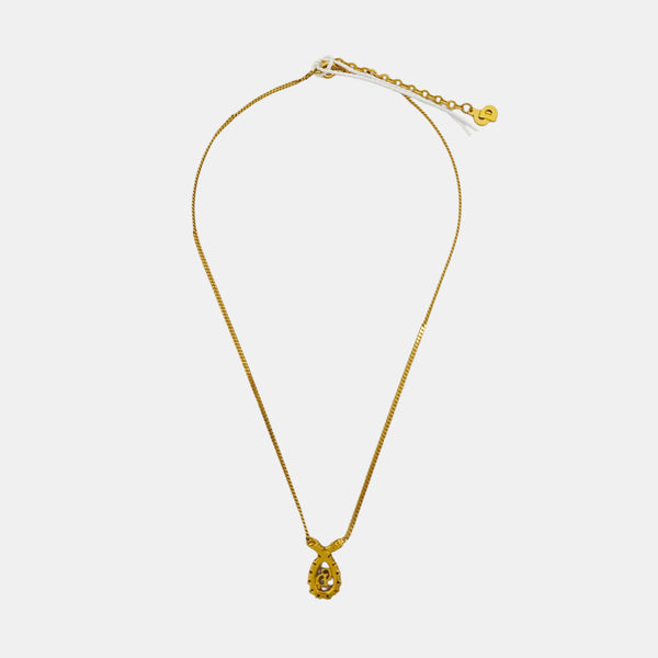 Petit CD Metal Gold Necklace