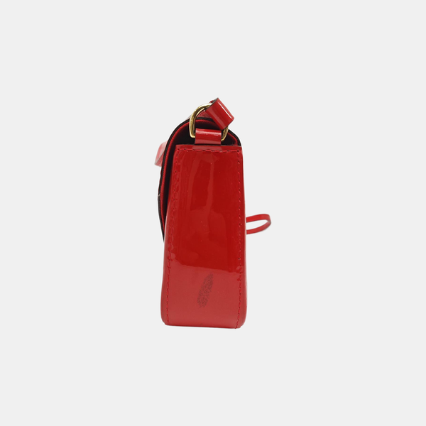 SAC LUCIE Mini Monogram Patent Leather Red