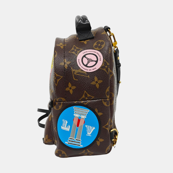 PALM SPRINGS Mini Monogram Coated Canvas Brown