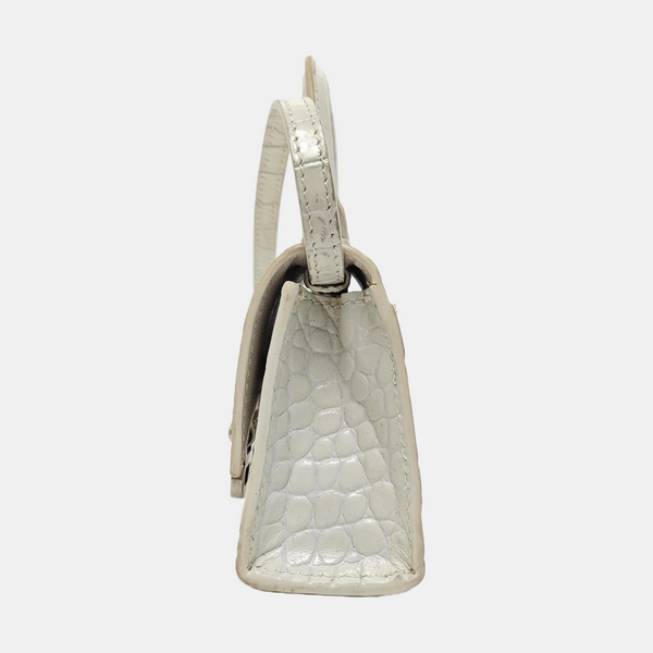 Hourglass Mini Calfskin White