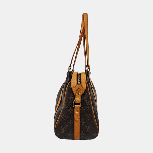 STRESA Monogram Coated Canvas Brown