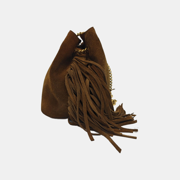 Suede Bucket Bag Brown