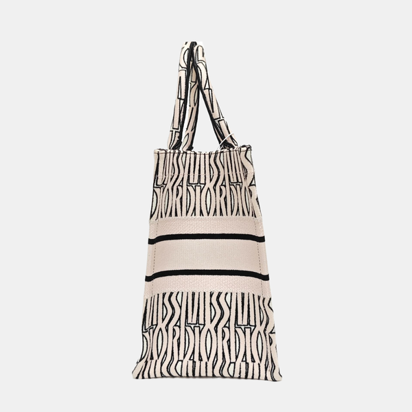 Book Tote Medium Canvas White