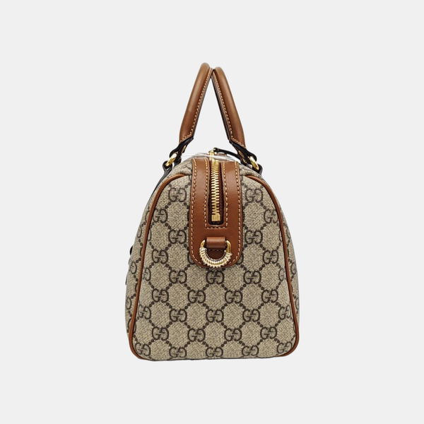 Monogram Coated Canvas Shoulder Bag Black