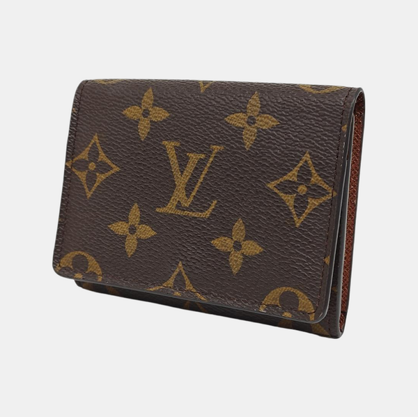 ENVELOPPE Monogram Coated Canvas Brown Card Holder