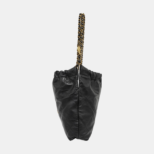 CHANEL 22 Small Quilted Calfskin Black