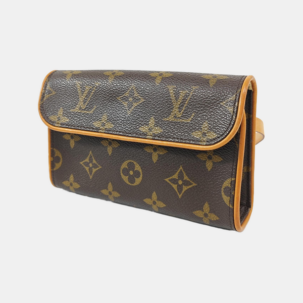 FLORENTINE Monogram Coated Canvas Brown