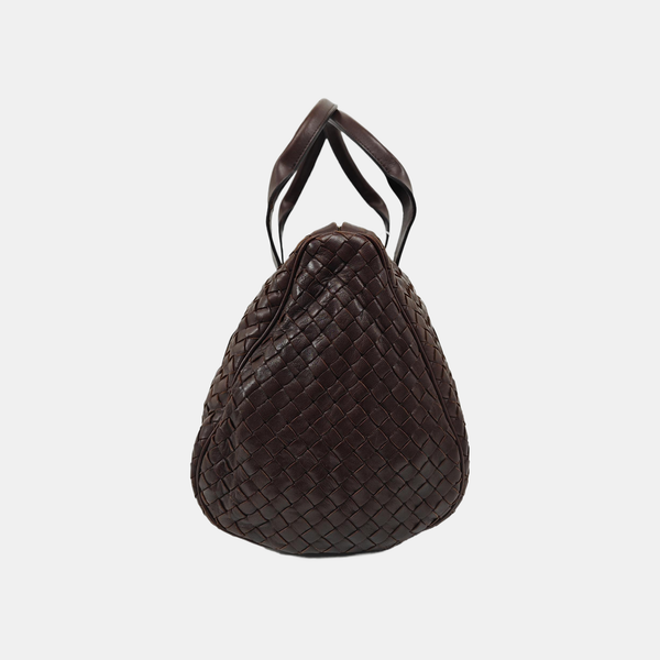 Calfskin Top Handle Bag Brown