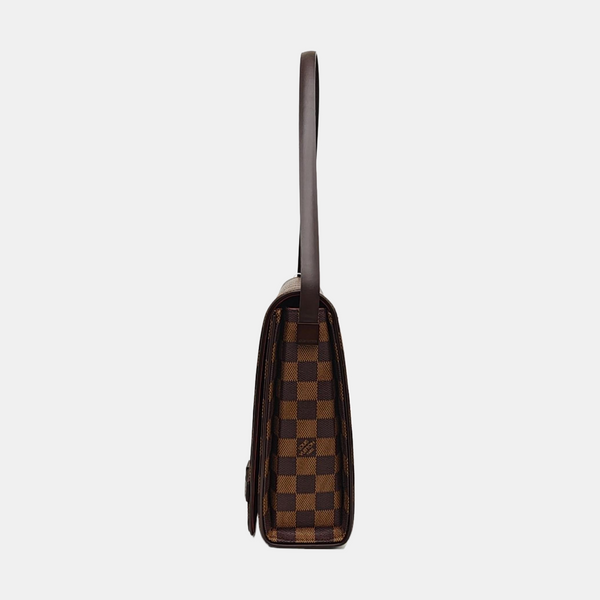 TRIBECA Damier Ebene Coated Canvas Brown